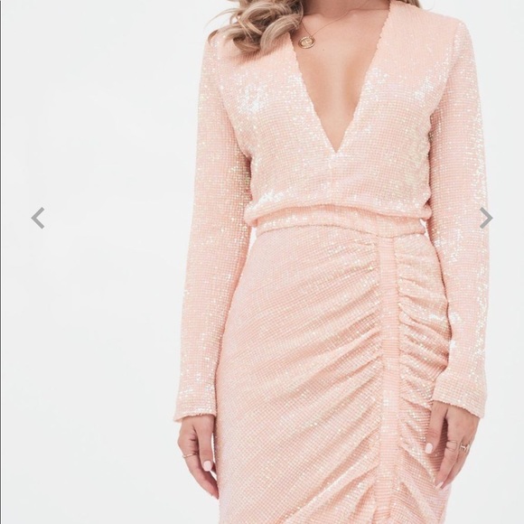 Lavish Alice Ruched Sequined mini Dress new w/tags - Picture 2 of 6